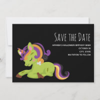 Dessin d'Halloween de Cute Frankenstein Unicorn