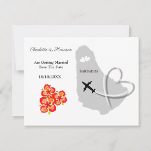 Save The Date Destination de mariage à la Barbade, Sauvegarder l