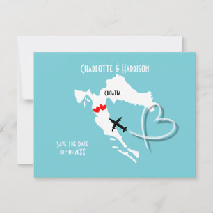 Save The Date Destination mariage Croatie Enregistrer La Date