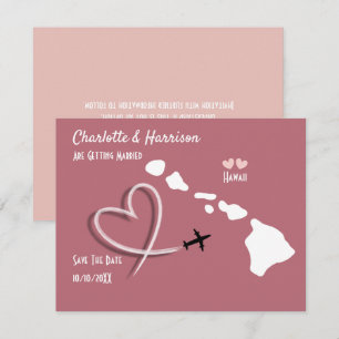 Save The Date Destination mariage Hawaii Enregistrer La Date
