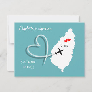 Save The Date Destination Mariage Sainte-Lucie Enregistrez la Da