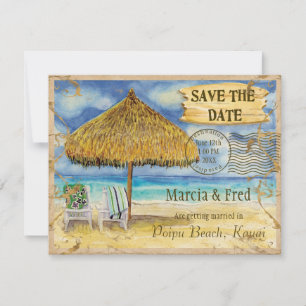 Save The Date Destination Paradise, Tropical Beach Enregistrer l