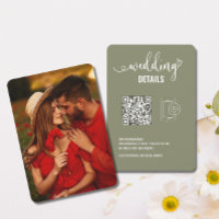 Détails du mariage | Elegant RSVP avec QR Code Pho