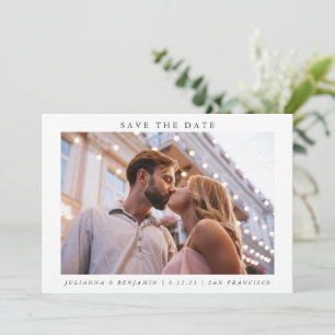 Save The Date Deux 2 photo minimaliste moderne mariage élégant