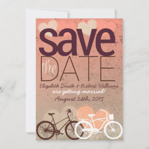 Save The Date Deux bicyclettes adorables Économisez la date