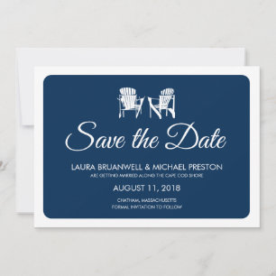 Save The Date Deux Chaises Adirondack Sauvegardent la Date