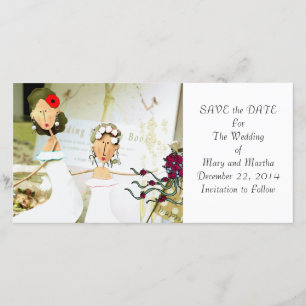 Save The Date Deux épouses Enregistrer la date