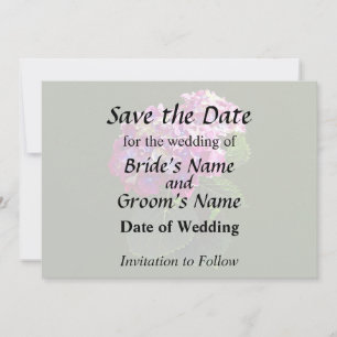 Save The Date Deux Hydrangeas Roses