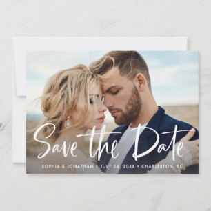 Save The Date Deux photos avec script moderne