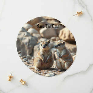 Save The Date Deux Quokkas d'Aussie Rottnest IsLand,