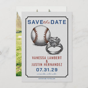 Save The Date Diamant de baseball