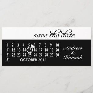 Save the Date Diamond Calendar Grid (schwarz)