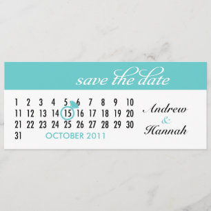 Save the Date Diamond Kalendernetz (aquamarin)