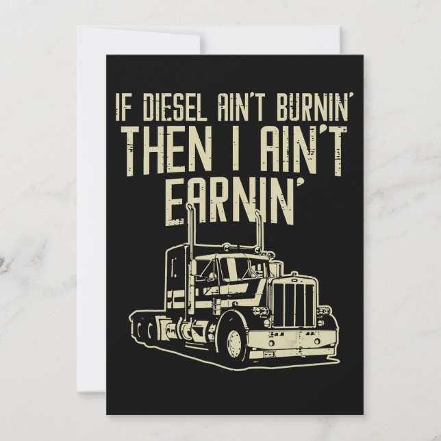Save The Date Diesel Aint Burnin Earnin Semi Conducteur (Devant)