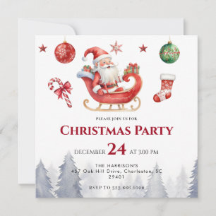 Save The Date Dîner de Noël des Fêtes modernes