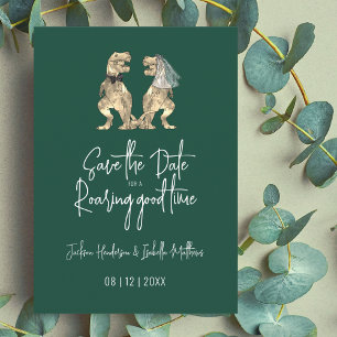 Save The Date Dinosaur Mariage Funny T-Rex mariée et mariée