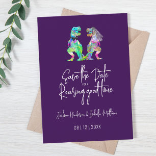 Save The Date Dinosaur mariée et Mariage de chambre