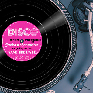Save The Date DisCO Vinyl Record - Super Étiquette violet