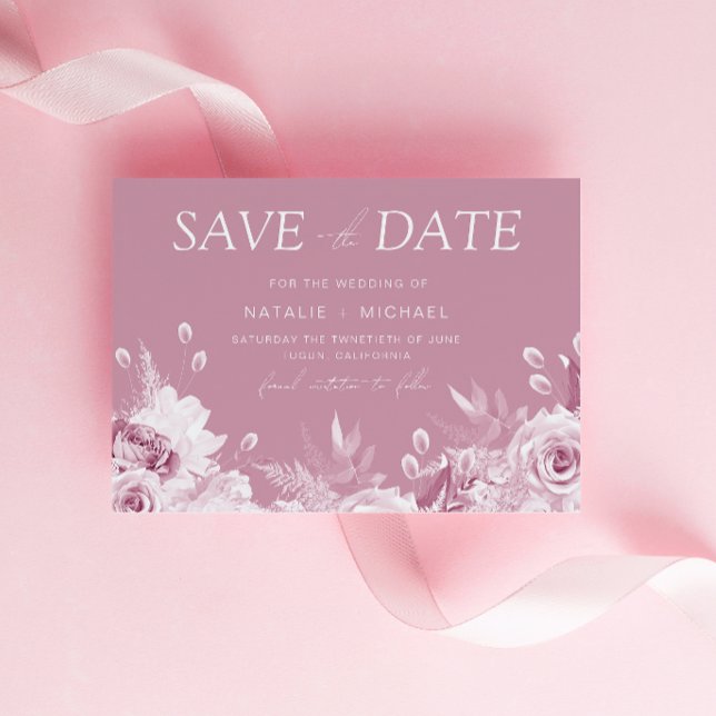 Save The Date Divine Dusty Rose Mariage (Créateur téléchargé)