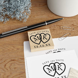 Save the Date DIY Wedding Monogram Kautschuk Brief Gummistempel