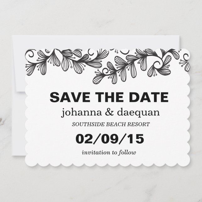 Save The Date Doodle Feuille (Devant)