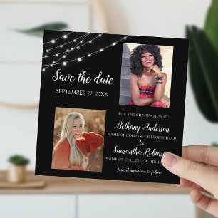 Save The Date Double Célébration 2 Photo Diplôme
