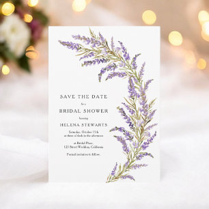 Save The Date Douce lavande automnale aquarelle enterrement de v
