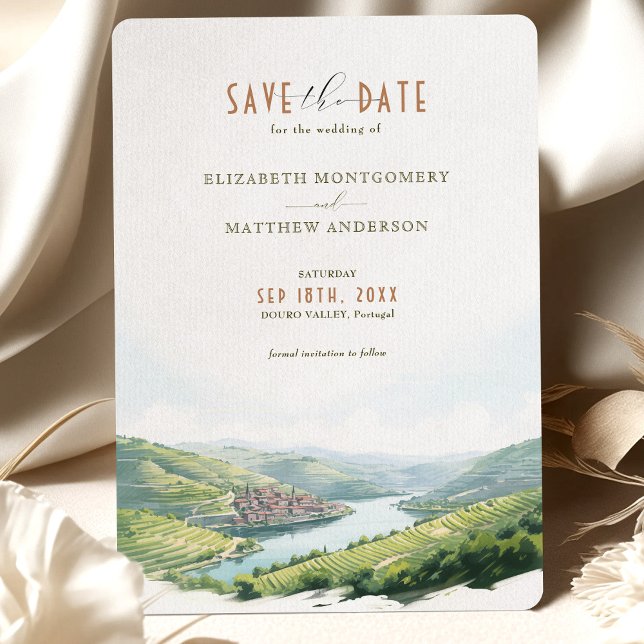 Save the Date Douro Valley Portugal Zielort Einladung (Von Creator hochgeladen)