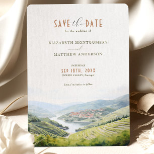 Save the Date Douro Valley Portugal Zielort Einladung