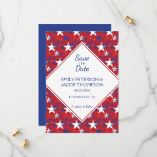 Save The Date Drapeau Abstrait américain