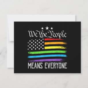 Save The Date Drapeau États-Unis Égalité LGBTQ Nous le Peuple Si