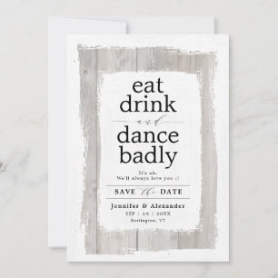 Save The Date Drôle Russe Blanchi À La Tête De Barnwood