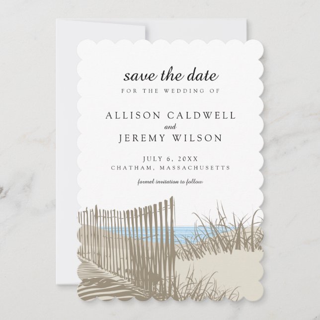 Save The Date Dunes De Sable | Enregistrer la date (Devant)