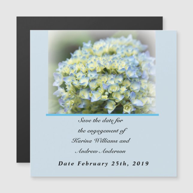 Save the Date dünne Magnetkarte Magneteinladung (Vorne/Hinten)