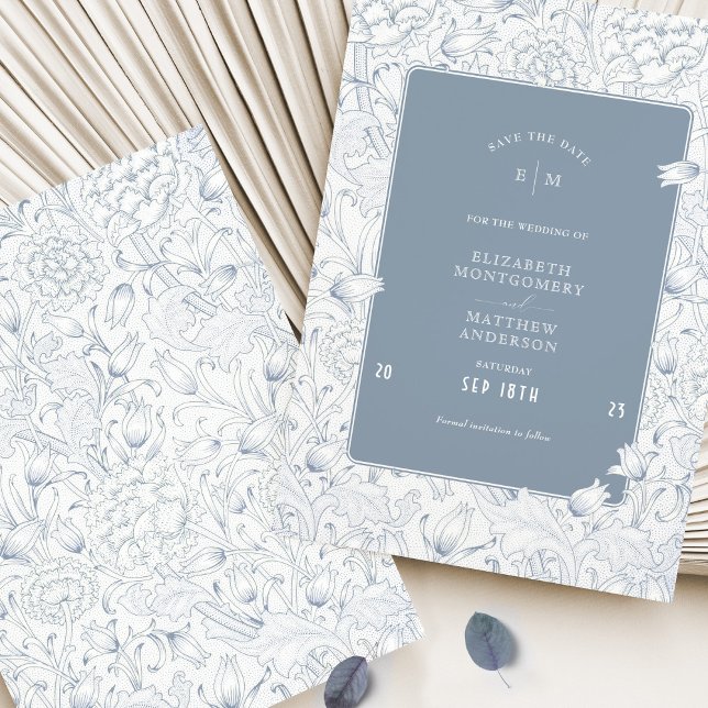 Save the Date Dusty Blue Einladung (Von Creator hochgeladen)