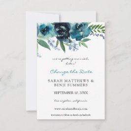 Save The Date Dusty Blue Floral 2 Modifier la date
