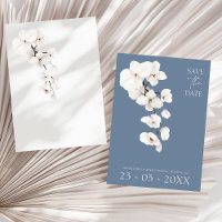 Dusty Blue Orchid Wedding Enregistrer la date