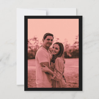 Save The Date Dusty Rose Elégant minimaliste Photo Enregistrer l