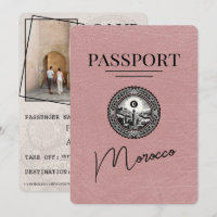 Dusty Rose Maroc Passeport Enregistrer La Date