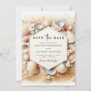 Save The Date Earthy Whimsical Beach Wedding