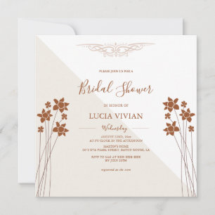 Save The Date Échantillon Côté Automne Floral Bridal Show Invita