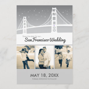 Save The Date Économie-le-date de mariage de San Francisco