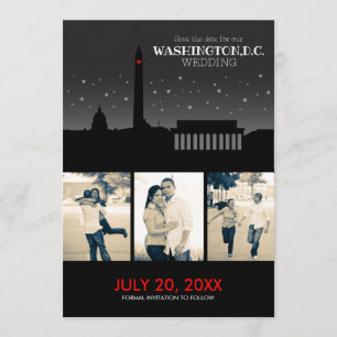 Save The Date Économie-le-date de Washington D.C. Wedding