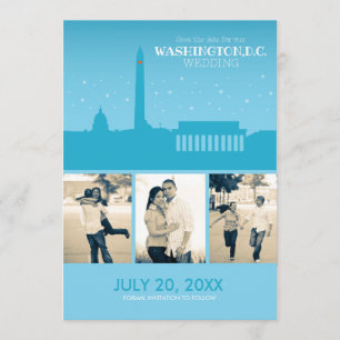 Save The Date Économie-le-date de Washington D.C. Wedding