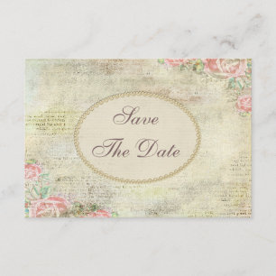 Save The Date Économies chics minables de baby shower de roses