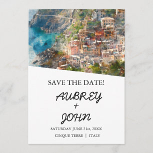 Save The Date Économies de Cinque Terre Italie le mariage de