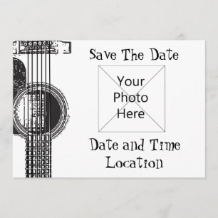 Save The Date Économies de guitare acoustique la date