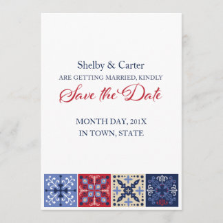 Save The Date Économies de mariage de tuile de Talavera de