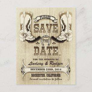 Save The Date économies de pays occidental de chaussures de