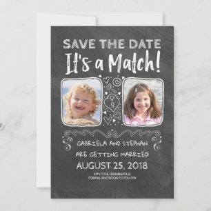 Save The Date Économies drôles de photo la date - c'est un match